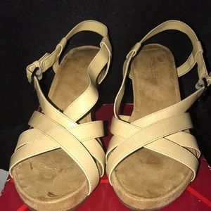 Tan Wedge Sandals